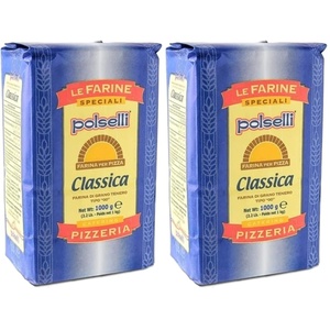 image:imagePOLSELLI Classica Type 00 Double Zero Flour AllNatural 1 kg 22 lbs352 Ounce Pack of 2
